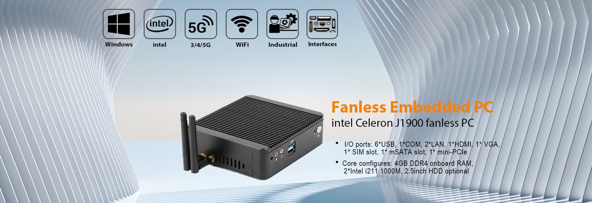 E505 Fanless Embedded PC